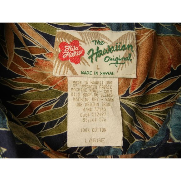 Hilo Hattie Hawaiian original 1 pocket button up casual shirt Lg, preowned - Picture 4 of 7
